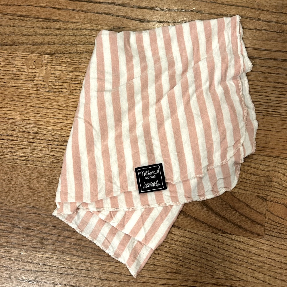 Milkmaid goods pink striped swaddle